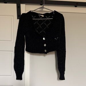 Altar'd State Black Cropped Cardigan